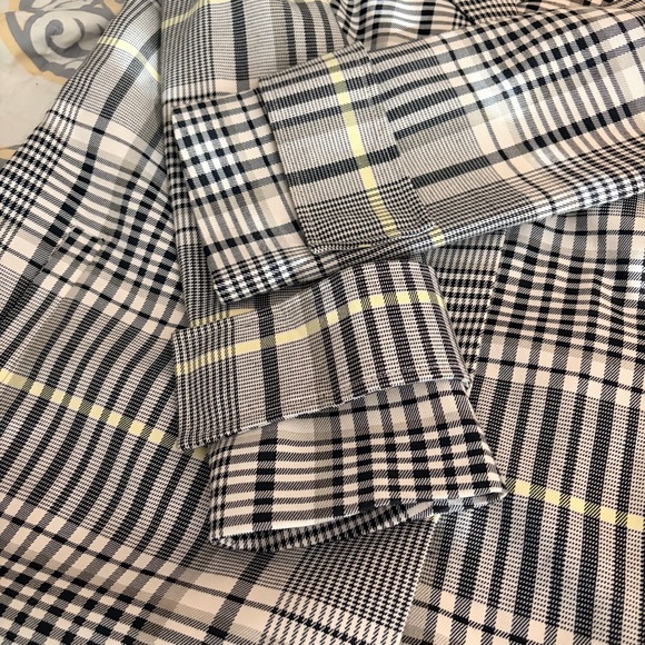 Anthropologie Avec Les Filles Long Lined Plaid Trench Coat Outerwear, Medium - Picture 15 of 16